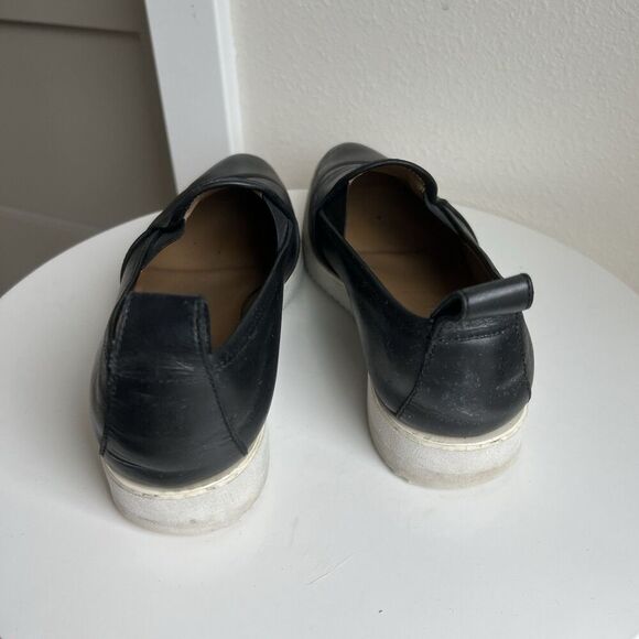 Everlane The Street Shoe Black Leather  Printed Slip On Sneaker Women’s 8 - Picture 5 of 9